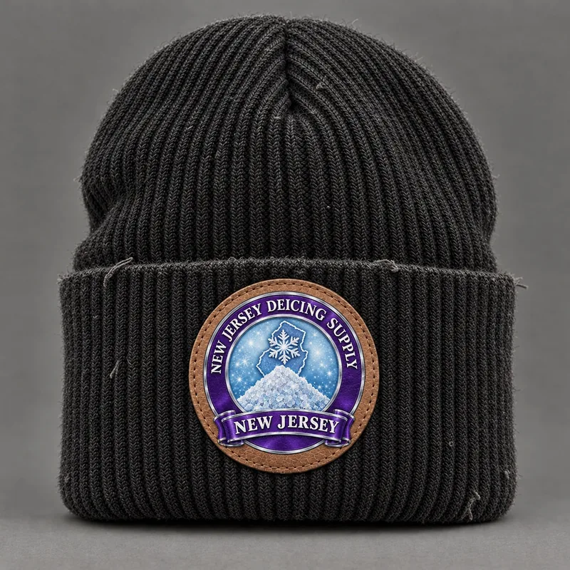 New Jersey Deicing Supply beanie with state badge